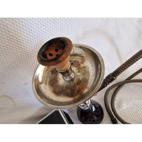 185 - Yahya Shisha Pipe / Hookah / Nargile, with Coloured Glass Bowl and Aluminium Carry Case & Accessorie... 