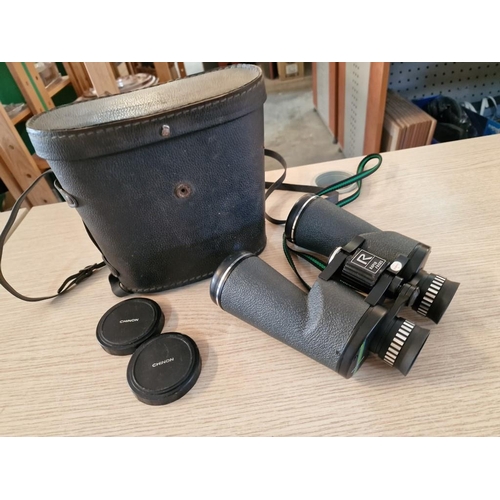 66 - Cased Chinon 10x50 Binoculars with Extra Wide Angle of Field, 7 Degrees