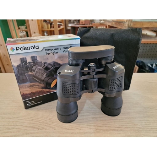 67 - Polaroid Binoculars, 10x50, Boxed, Unused, with Carrying Case