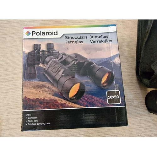 67 - Polaroid Binoculars, 10x50, Boxed, Unused, with Carrying Case