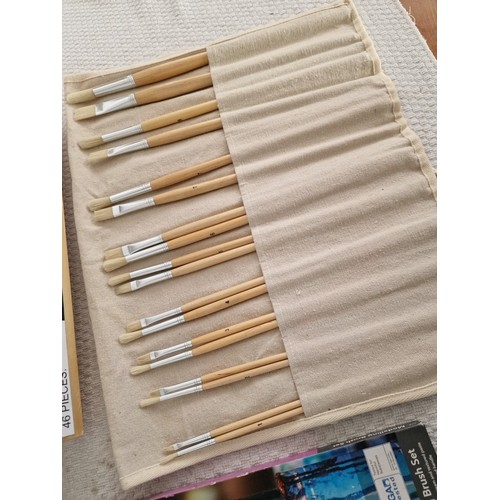 6 - Collection of Unused Craft Items; Professional Painting Set in Carry Case, Box of Acrylic Colour Pai... 