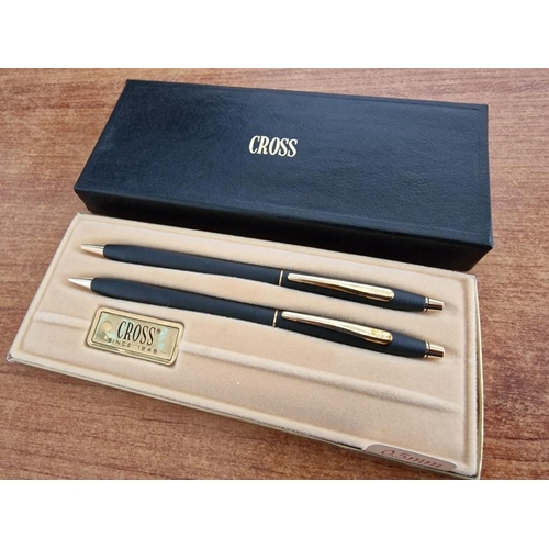 145 - Cross 'Classic Black' Ball Point Pen and Matching Pencil Set, (Model: 250105) in Original Presentati... 