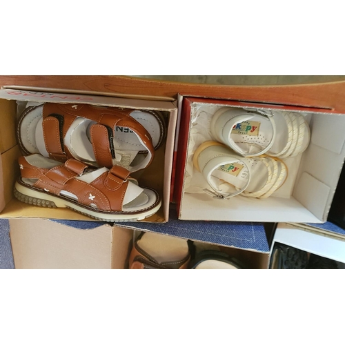 100 - 20 x Pairs of Various Kid's Shoes in Different Sizes, Style, Colour (Un-Used, Boxed)