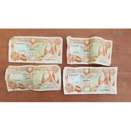 203 - Collection of 10 x Bank from Cyprus, Greece, Czech Republic and Liban (10pcs)