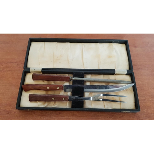 227 - Vintage Style Meat Carving Implements - Prestige Stainless Steel (Made in England) in Display Box