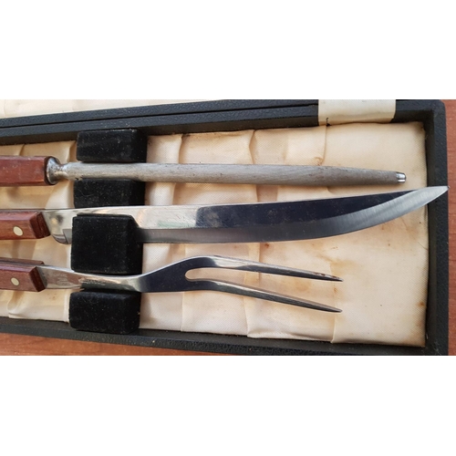 227 - Vintage Style Meat Carving Implements - Prestige Stainless Steel (Made in England) in Display Box