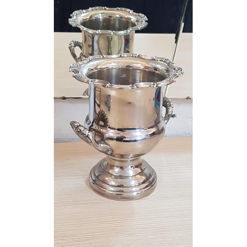 236 - Silver  Plated Champagne Bucket, French Style (H:26cm x Ø22.5cm)