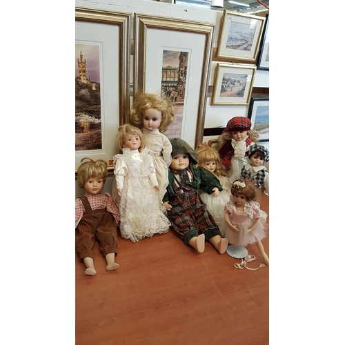 295 - Collection of 8 x Vintage Porcelain Dolls (A/F)