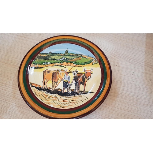 314 - 2 x Hand Made Decorative Plates of 