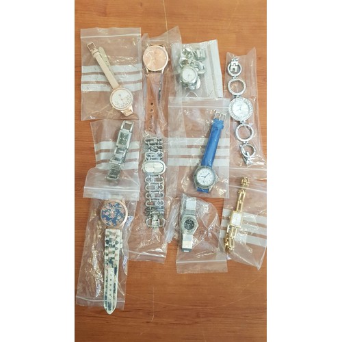 294 - Assorted Collection of Fancy Ladies Watches (All Un-Tested, Perhaps Needs Battery), (10pcs)