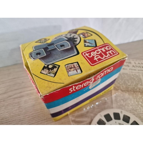 74 - Vintage Stereo-Rama View Master / Slide Viewer, Made in Italy, in Original Box with Qty of Assorted ... 