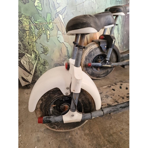 110 - 2 x Electric Scooters; 'Chopper' Style Fat Tyre Two-Wheeled Electric Scooters, with 3 x Batteries an... 