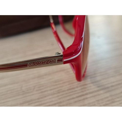 116 - Carrera Sunglasses, Designed in Italy, with Red Frames, (135 SAFARI/O 85D-ID), with Hard Case