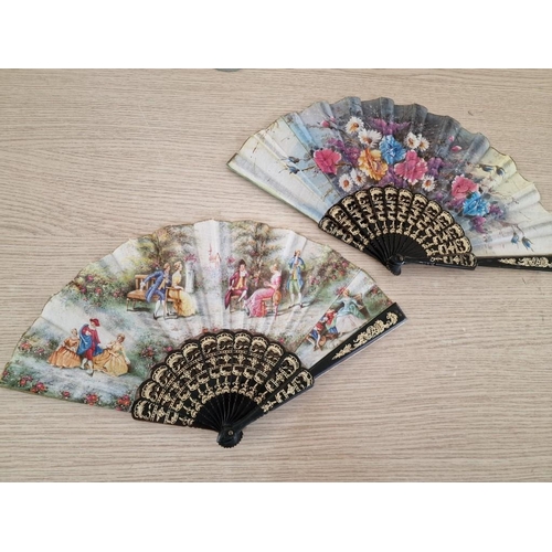 75 - 2 x Decorative Chinese Hand Fans, (2)