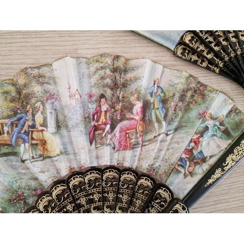 75 - 2 x Decorative Chinese Hand Fans, (2)