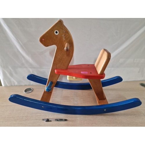 80 - Solid Wood Babies Rocking Horse with Music / Horse Sounds * Basic Test & Working *