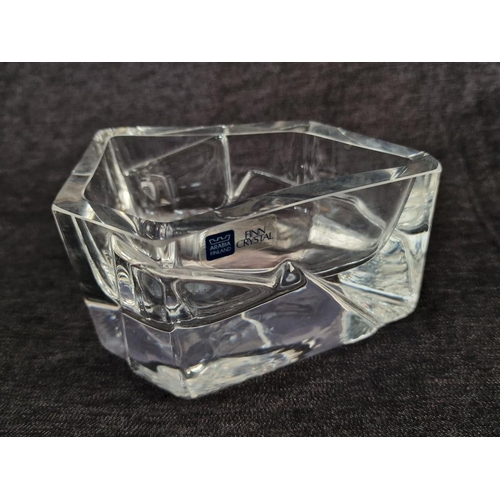 134C - Heavy 'Arabia Finland', Finn Crystal Irregular Shaped Sweet Dish