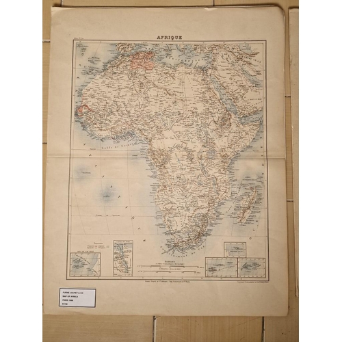 769 - Print of 1886 Map of Africa by Furne Jouett & Co, Together with Reprint of 1865 Cape of Good Hope Pa... 