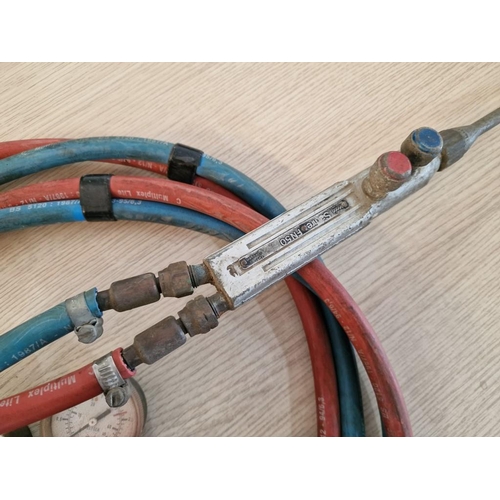 15F - Oxy Acetylene Welding / Cutting Torch, with Portaflame Oxygen Single Stage and Pair of Gauges