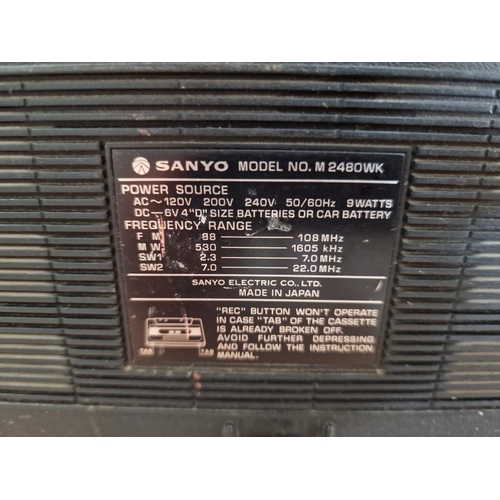 33C - Sanyo 'Stereocast' Radio and Cassette Player, (Model: M 2480WK), * Basic Test and Only Radio Working... 