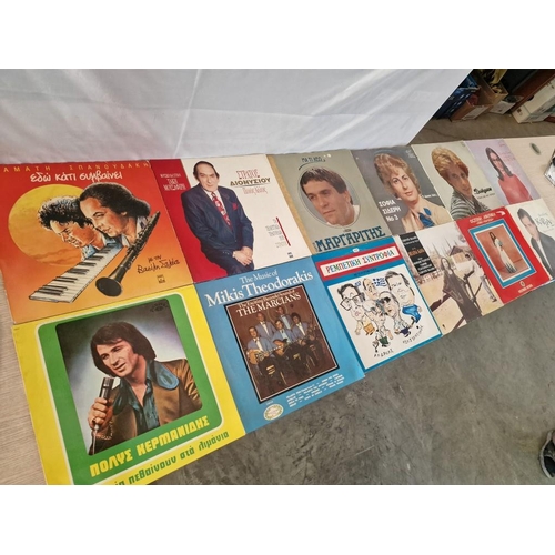 84B - Collection of 12 x Greek LP Vinyl Records (see multiple photos for artists and titles), (12)