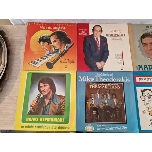 84B - Collection of 12 x Greek LP Vinyl Records (see multiple photos for artists and titles), (12)