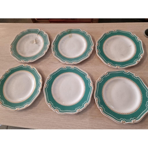 151 - Set of 6 x Antique 'Granger & Co' Worcester, (England) 'Chemical Porcelain' Dessert Plates, (6), [CO... 