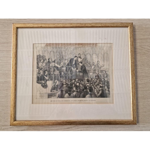 49 - Framed Antique Engraving (Circa 1878), Titled 'The Duke of Connaught Distributing the Queens Prices ... 