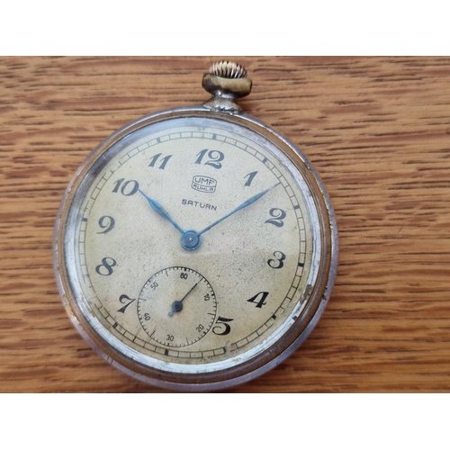 149 - 2 x Vintage Pocket Watches; French 'P. Moser' White Metal, Manual Wind, Lever Set, (Running When Lot... 