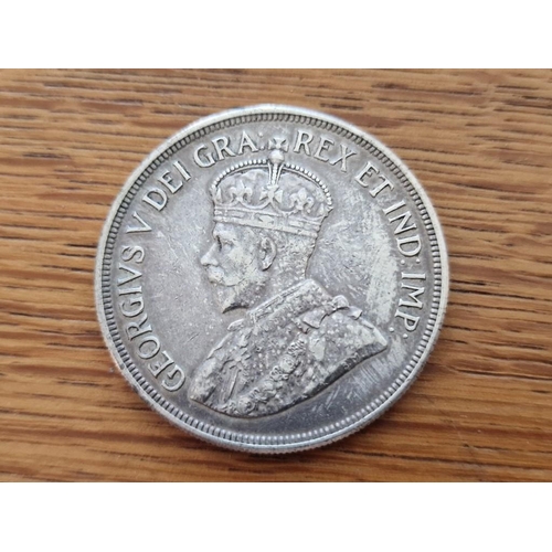 154 - Cyprus Silver Coin; 1928 King George V Forty Five Piastre, (38.7mm, 28.26g, .925 Sterling Silver), V... 