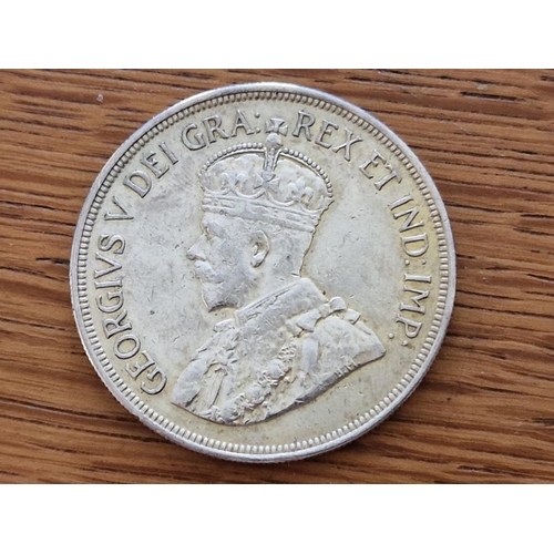 155 - Cyprus Silver Coin; 1928 King George V Forty Five Piastre, (38.7mm, 28.26g, .925 Sterling Silver), V... 