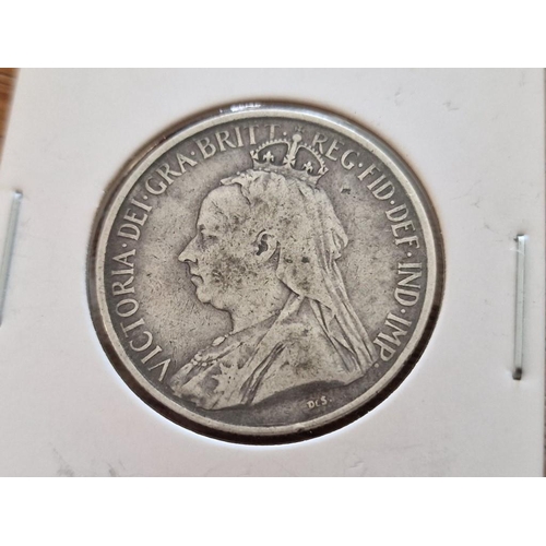 157 - Cyprus Silver Coin; 1901 Queen Victoria Eighteen Piastre, (29.8mm, 11.31g, .925 Sterling Silver), VF... 