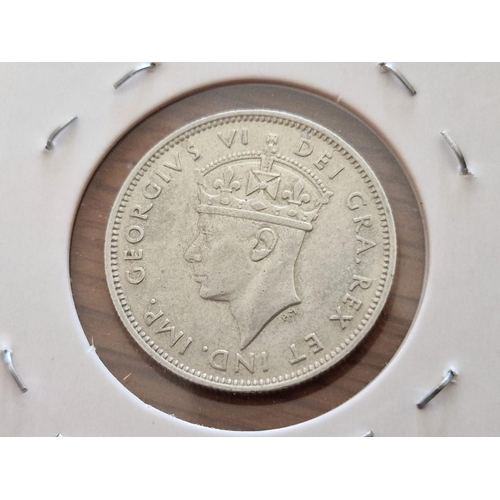 164 - 2 x Cyprus Silver Coins; 1940 King George V Nine Piastre, (23.7mm, 5.65g, .925 Sterling Silver), EF/... 