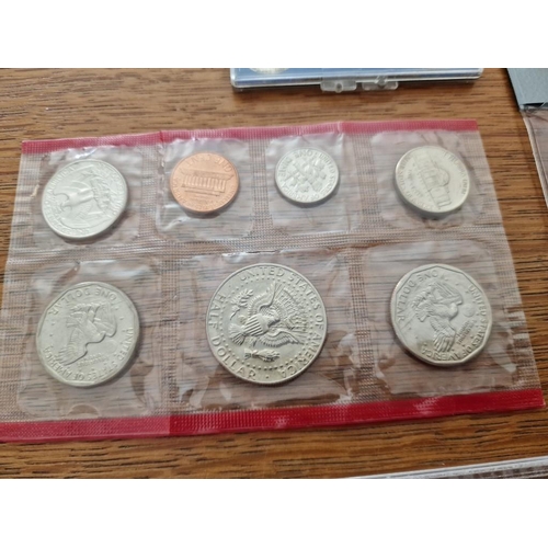 172 - United States Coin Sets; 1964 Set (5 Coin), 1981 Uncirculated Set (7 Coins) and 1963 Set (5 Coin in ... 