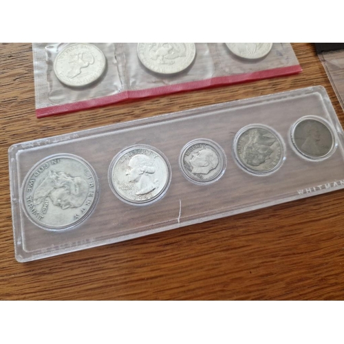 172 - United States Coin Sets; 1964 Set (5 Coin), 1981 Uncirculated Set (7 Coins) and 1963 Set (5 Coin in ... 