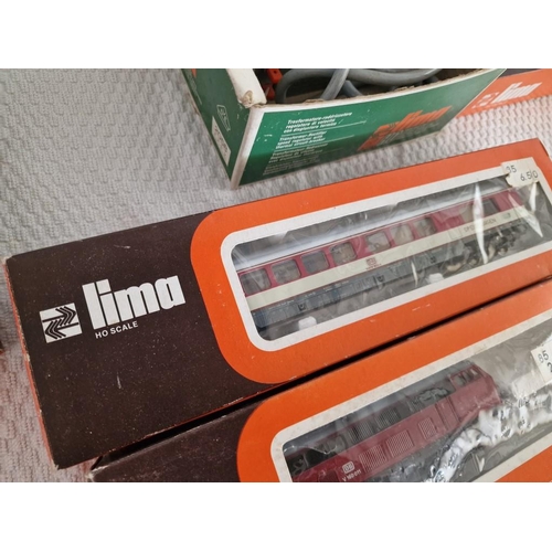 144 - Large Collection of Model Trains, 'Lima' HO Scale (1:87), Incl. Diesel Engines, Models 1630L, V160 0... 