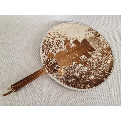 62 - African Handmade Hand Fan, (Approx. L: 49cm)