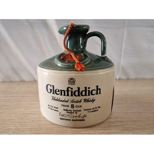 122 - Glenfiddich 8 Year Old Scotch Whisky in Vintage Ceramic Decanter, (75cl), Circa 1970's / 1980's, Sti... 