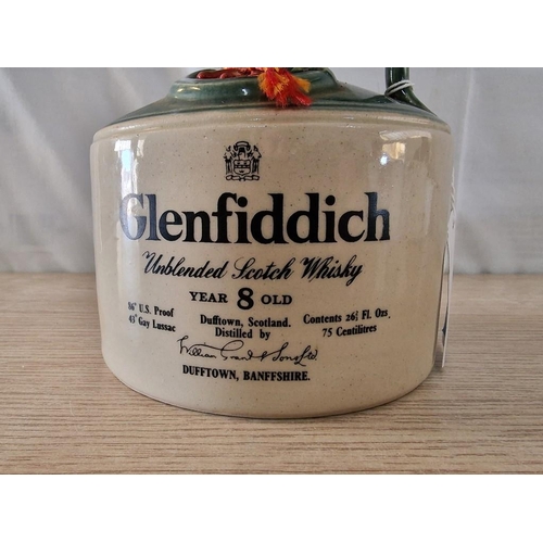 122 - Glenfiddich 8 Year Old Scotch Whisky in Vintage Ceramic Decanter, (75cl), Circa 1970's / 1980's, Sti... 