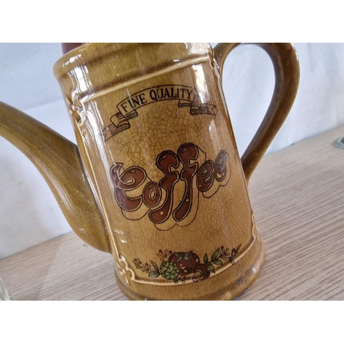 69 - Vintage Schweppes Soda Syphon and Porcelain Coffee Pot, (2)