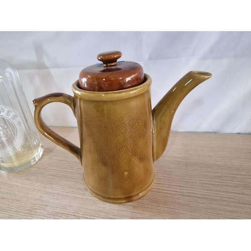 69 - Vintage Schweppes Soda Syphon and Porcelain Coffee Pot, (2)