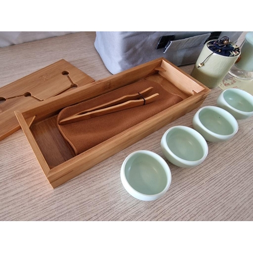 72 - Traditional Style Chinese Portable Tea Set, * Looks Unused *