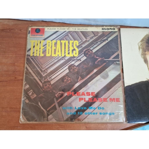 1 - The Beatles 'Please Please Me' LP Vinyl Records, Together with 'The John Lennon Collection' and 'Len... 