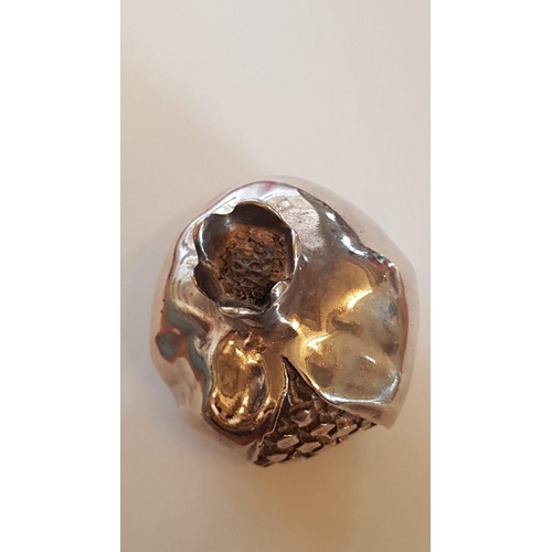 65 - Traditional Cypriot Souvenir, .999 Silver Coated Pomegranate (Approx. Ø: 6cm)