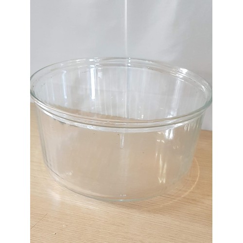 641 - 2 x Huge Round Glass Bowls from Electric Halogen Convection Oven (Ø33cm x H:17cm each)