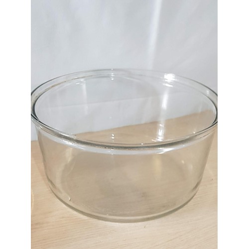 641 - 2 x Huge Round Glass Bowls from Electric Halogen Convection Oven (Ø33cm x H:17cm each)