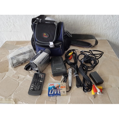 632 - Retro Panasonic Digital Video Camera, NV-GS11ED 800 x Digital Zoom, Stereo Charger, Battery, JVC Tap... 