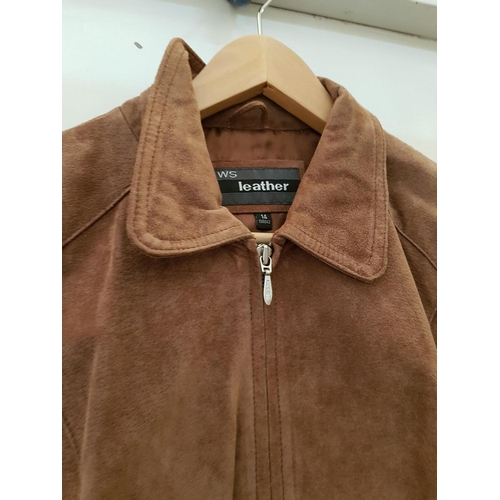 635 - Ladies Camel Suede Jacket 