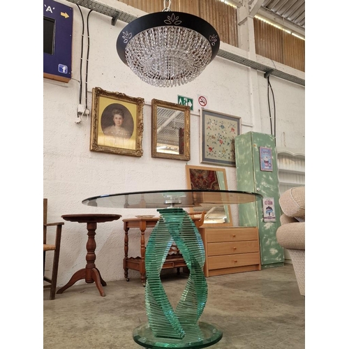 657 - Modern Round Crystal Chandelier with (Model: MX89022/12) with 7 x Rings of Hanging Crystals, Unused,... 