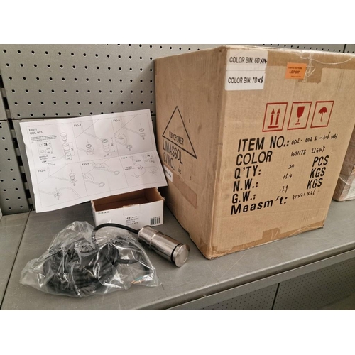 661 - Box of 20 x 'Q-Lamp' , Stainless Steel Recessed LED Lights with Cable, (Model: ODL-003#316), Unused ... 